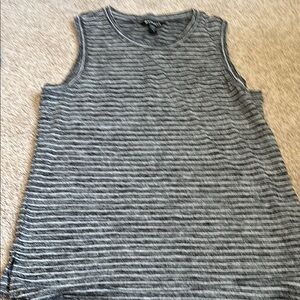 Athleta black and white Striped Sleeveless Top